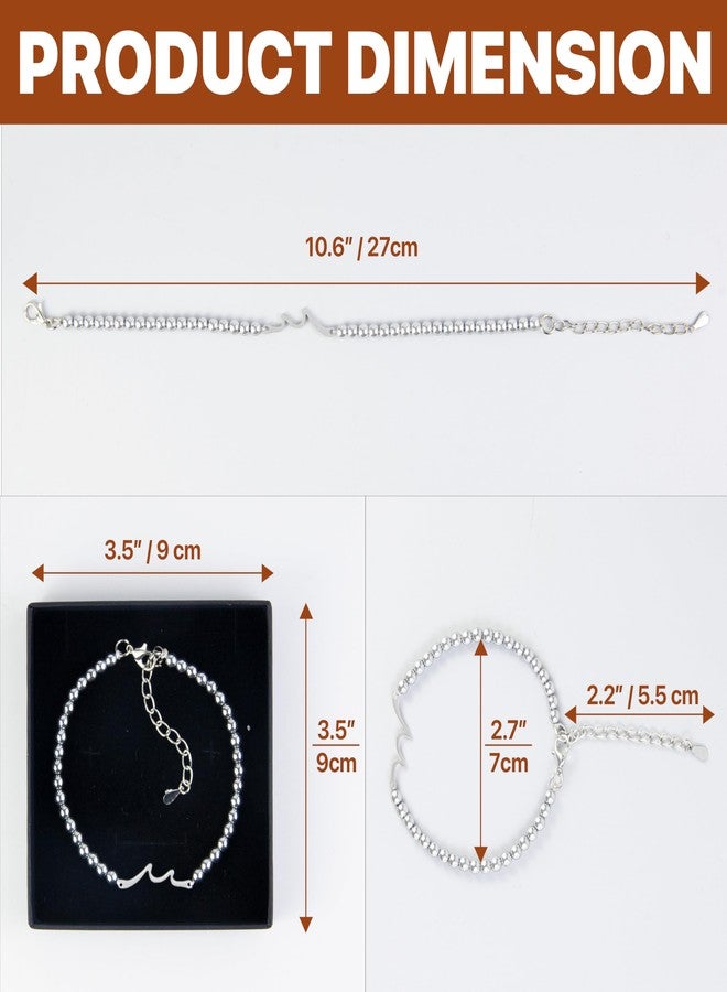 WACANTIC Sister Birthday Gifts - Wave Bracelet for Sister Birthday Christmas Mother’s Day - Big Little Jewelry Gifts, Sisters Bracelets for Women,The Waves of Life We’ve Been Through Together - Image 4